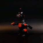 a kaiju sofubi of the gun monster