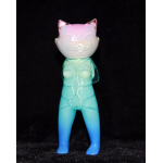 a clear  with multi color sofubi toy