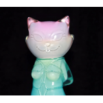 a clear  with multi color sofubi toy