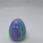 a blue cactus monster sofubi